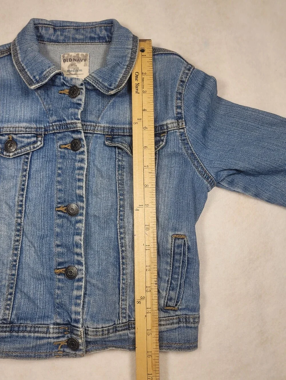 Old Navy Kids Medium Wash Denim Jacket Girls Sz Medium